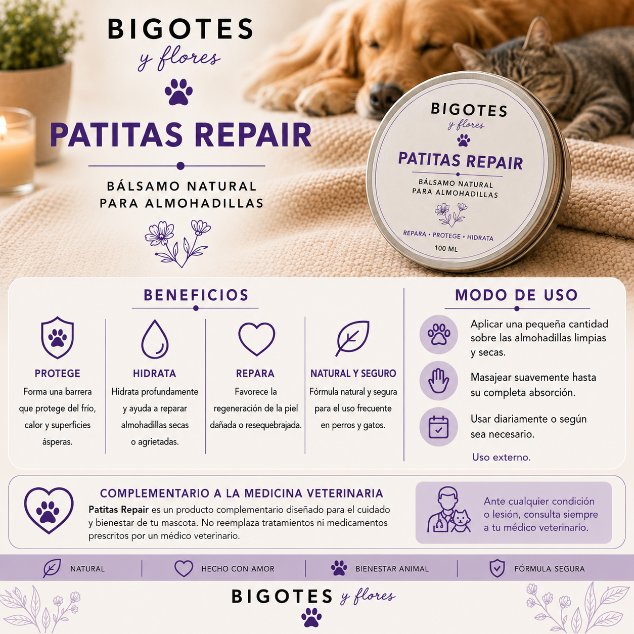 Patitas Repair - Bálsamo Para Patas de Perro